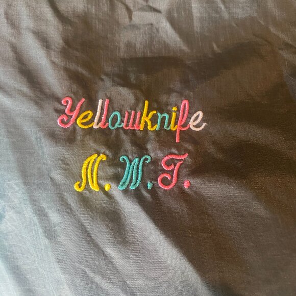 Vintage 90's Windbreaker Yellowknife Northwest Territories Jacket Sz XL - Picture 5 of 7